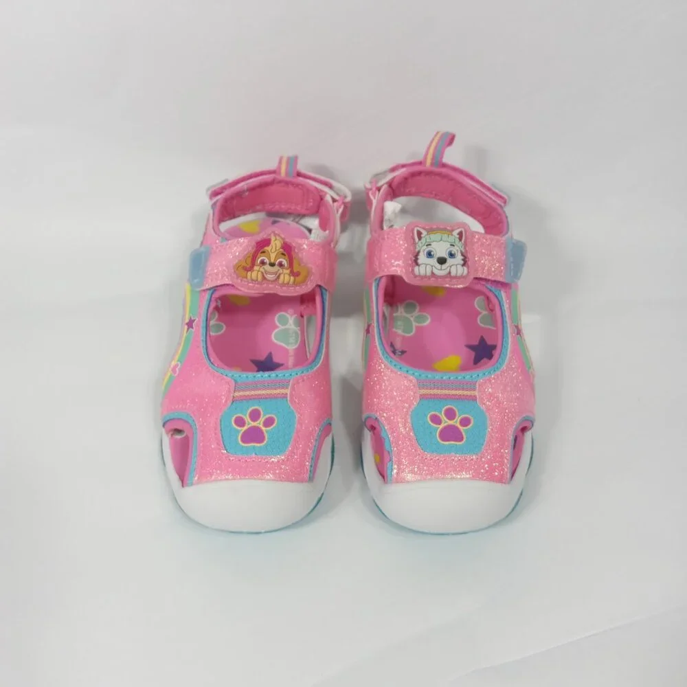 Nickelodeon Paw Patrol Kids Girls' Light-Up Sandals in pink glitter Size 11 NWT